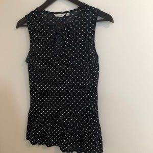Polka dot sleeveless top